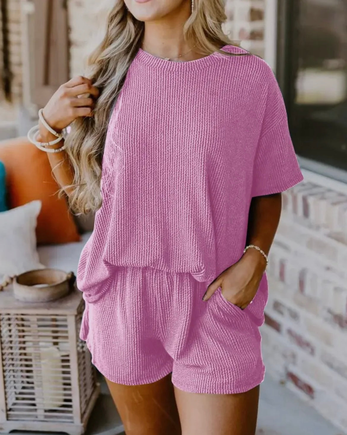 The Paula Pretty in Pink Short Set